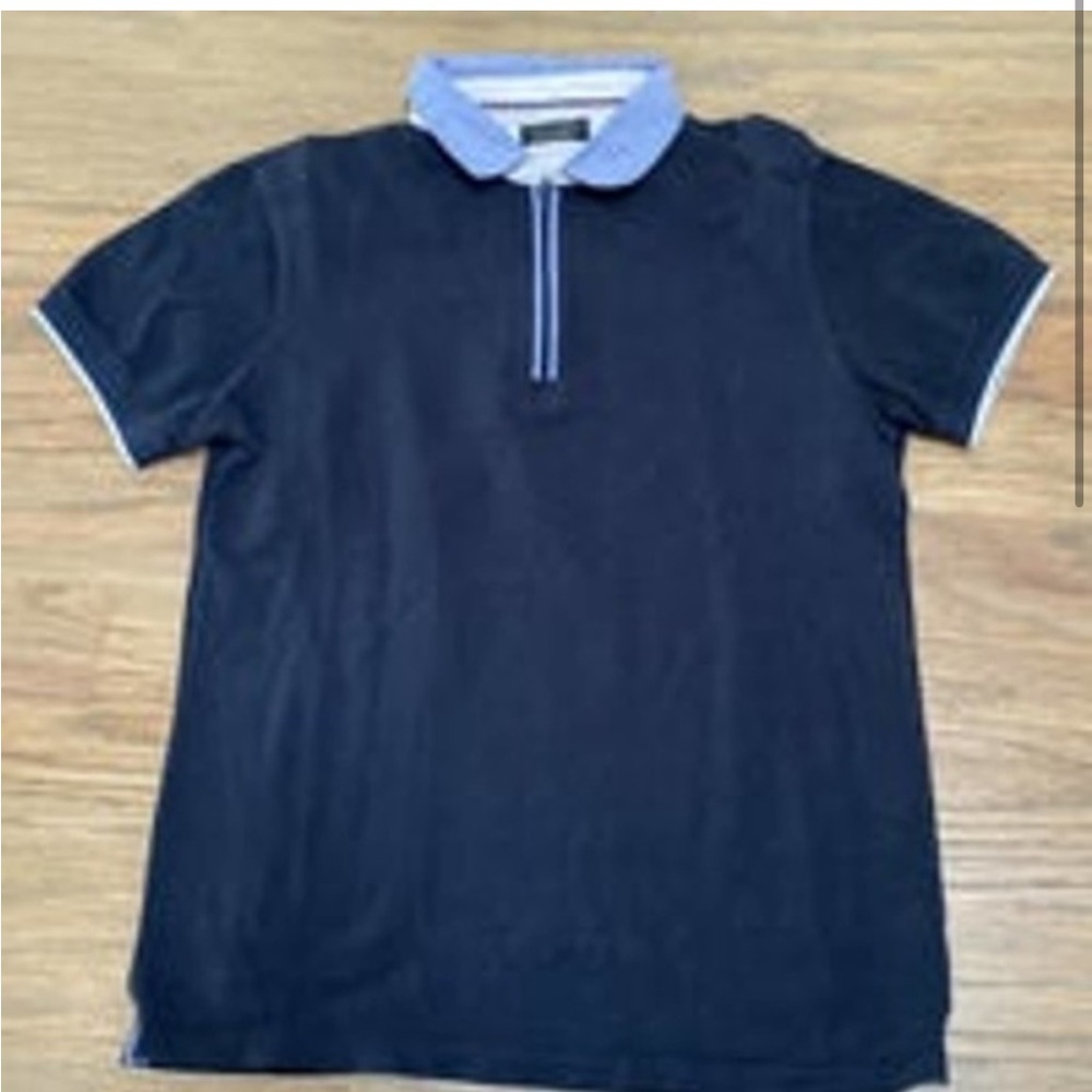 Zara Man quarter zip Polo